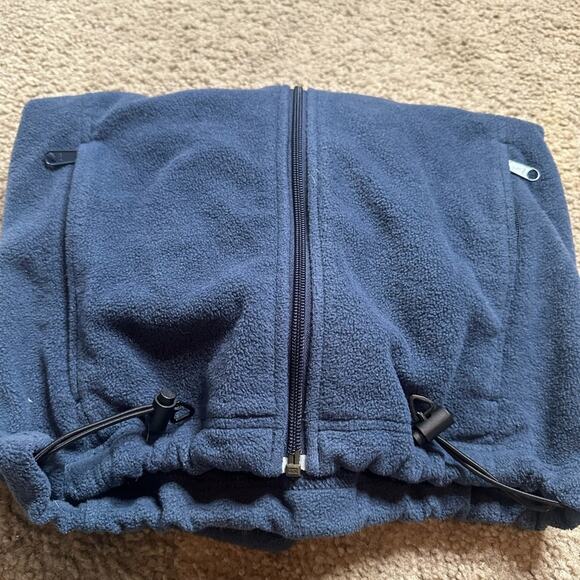 COLUMBIA FULL ZIPPER WARM ZIP POCKETS LS CINCH BOTTOM DARK BLUE GRAY WOMEN  XS - Picture 7 of 12